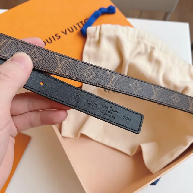 Louis Vuitton Ceinture Coeur Marron Noir Boucle Dorée Monogramme Toile Cuir 4