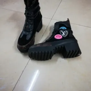 Louis Vuitton Le Cagole Black Monogram Ankle Boots