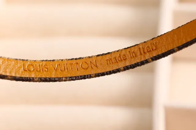 Louis Vuitton Lock It Monogram Brown Leather Gold-Tone Bracelet 2