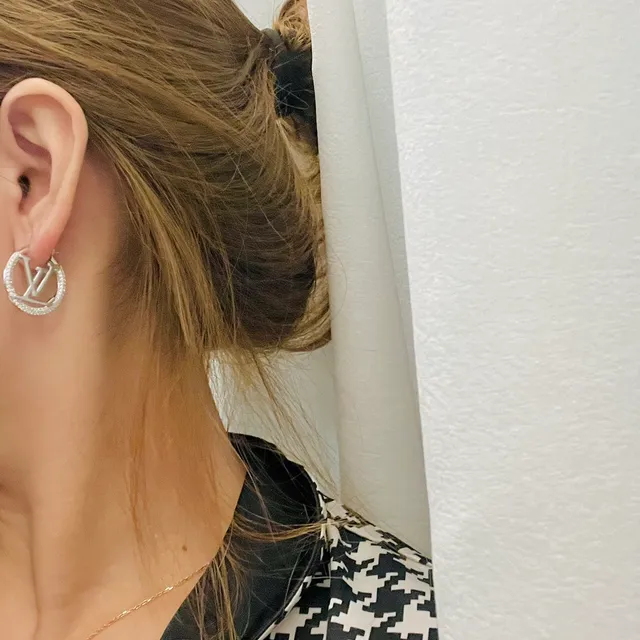Louis Vuitton LV Circle Pavé Hoop Earrings 2