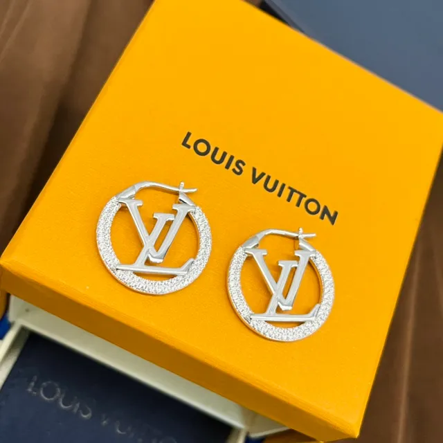 Louis Vuitton LV Circle Pavé Hoop Earrings 7