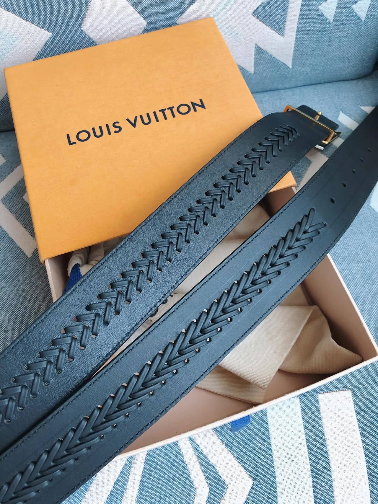 Louis Vuitton LV Initiales Braided Leather Belt 2