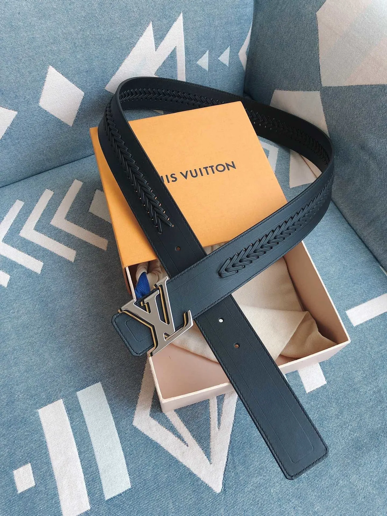 Louis Vuitton LV Initiales Braided Leather Belt 3
