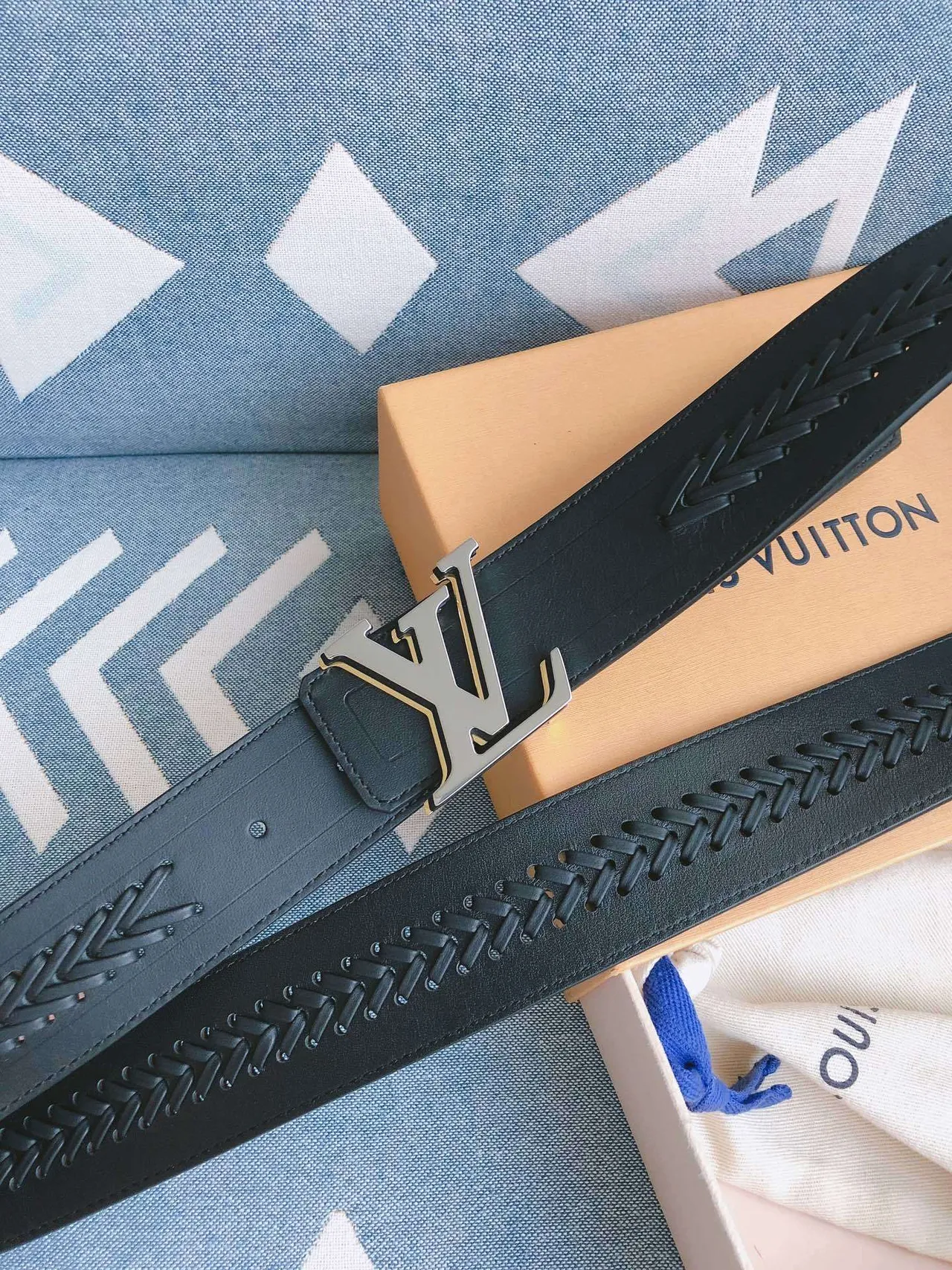 Louis Vuitton LV Initiales Braided Leather Belt 4