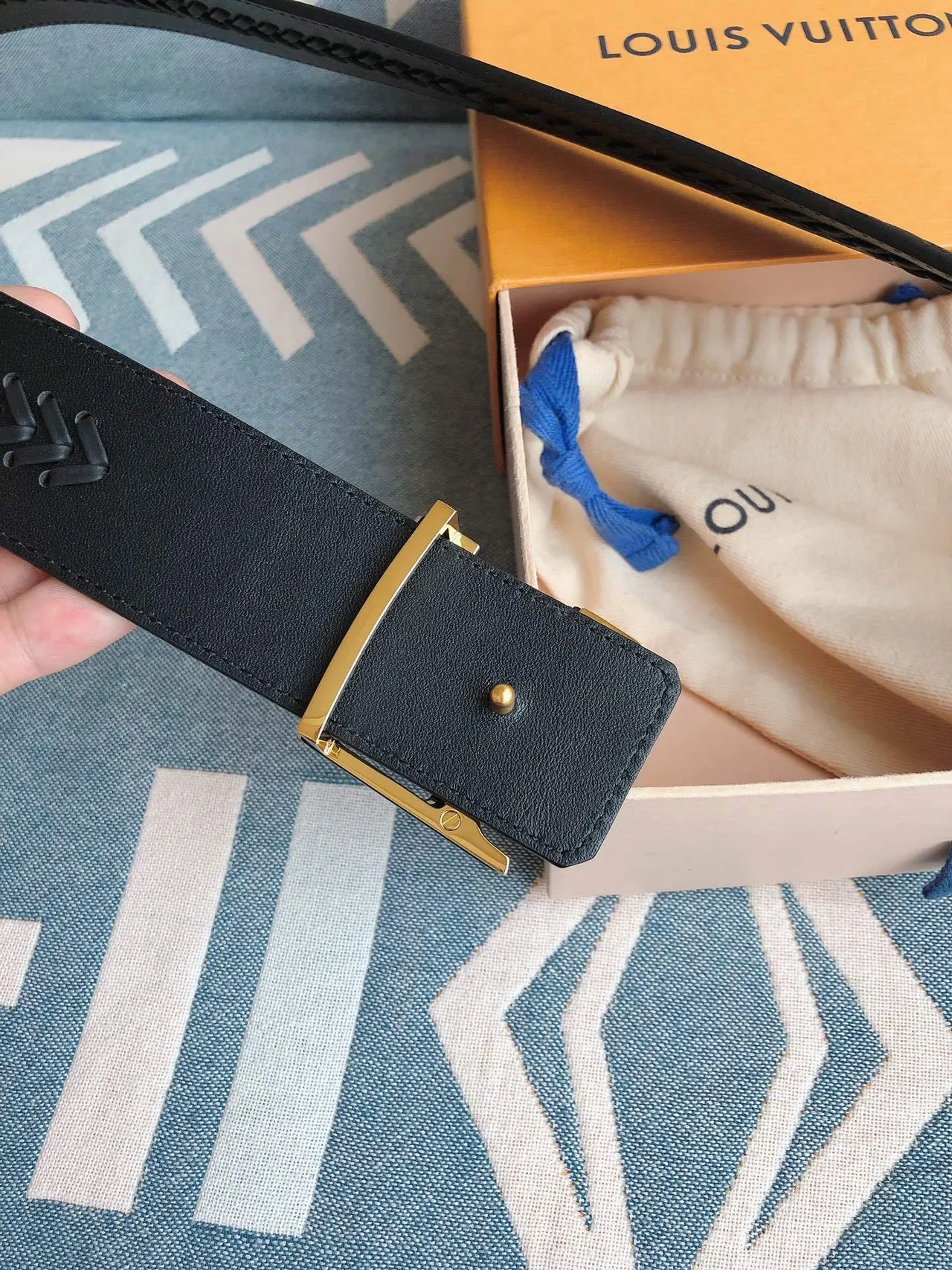 Louis Vuitton LV Initiales Braided Leather Belt 7