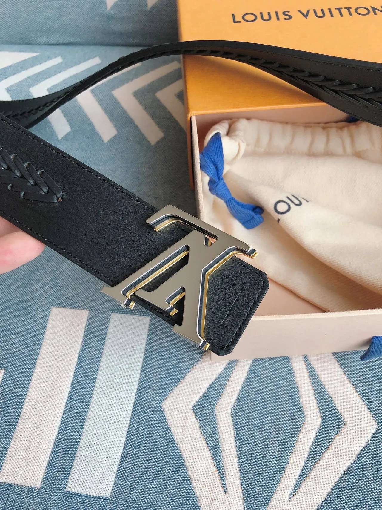 Louis Vuitton LV Initiales Braided Leather Belt 8