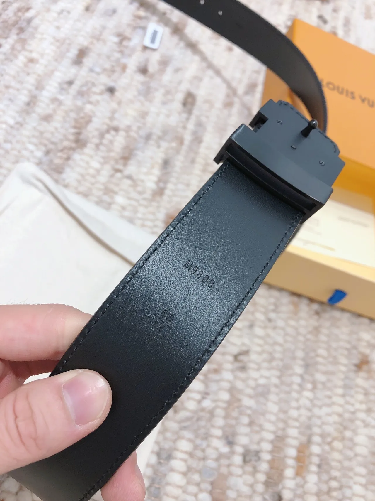 Louis Vuitton LV Initiales Damier Graphite Leather Belt 2