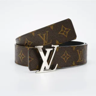 Louis Vuitton LV Initiales Monogram Brown Leather Belt