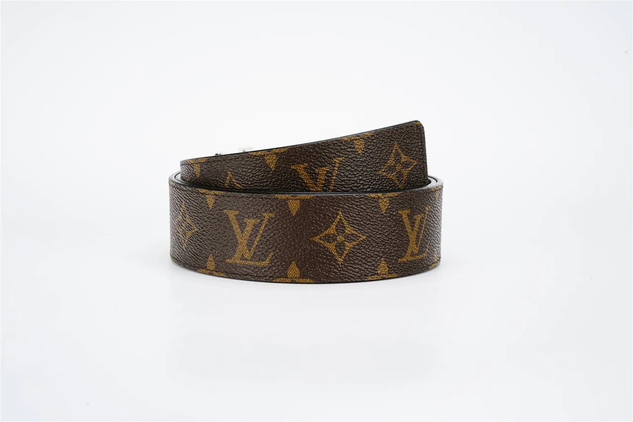 Louis Vuitton LV Initiales Monogram Brown Leather Belt 3