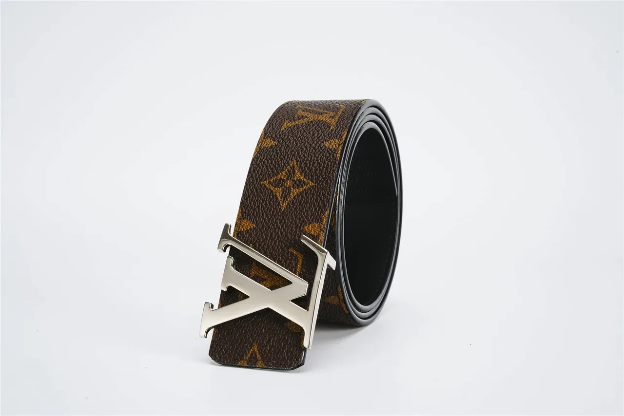 Louis Vuitton LV Initiales Monogram Brown Leather Belt 6