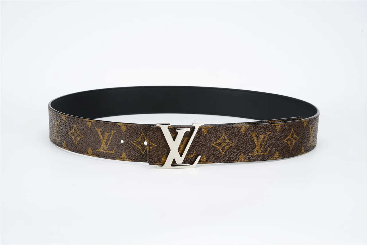 Louis Vuitton LV Initiales Monogram Brown Leather Belt 9