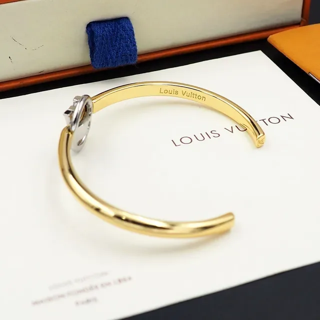 Bracelete Louis Vuitton LV Knot Ouro e Prata Polido com Fecho Monograma 4