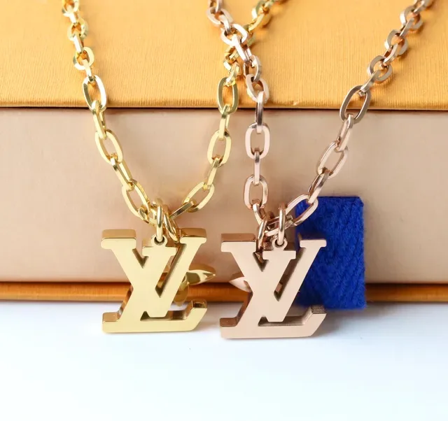 Louis Vuitton LV Monogram and Flower Charm Gold-Tone Chain Necklace 2