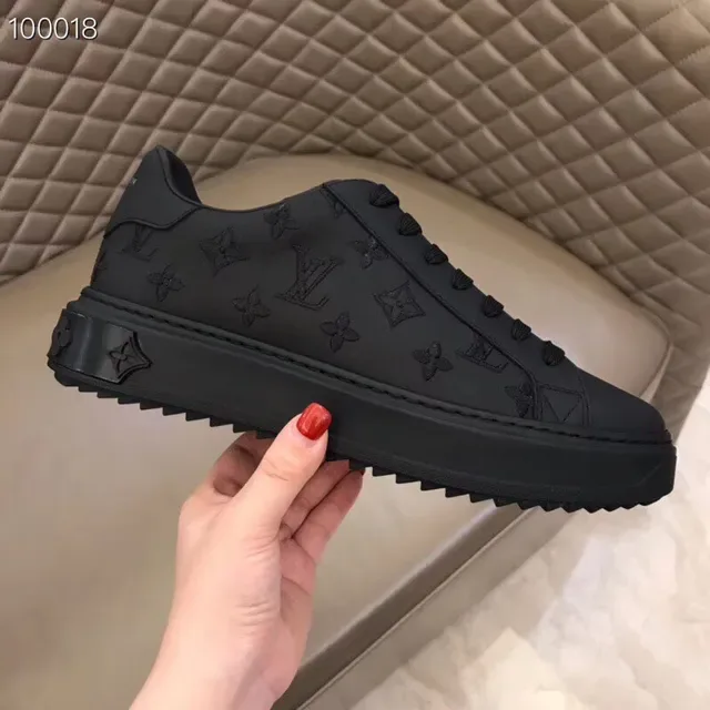 Louis Vuitton LV Trainer All-Black Monogram Lifestyle Sneakers 4