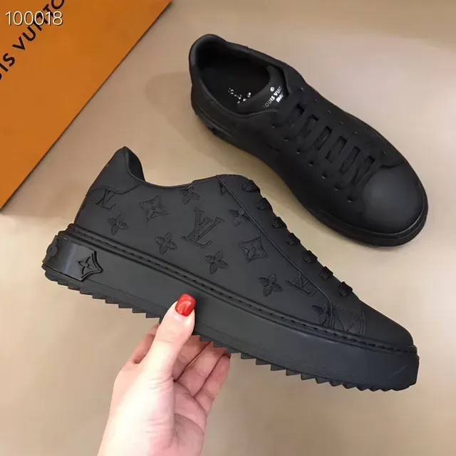 Louis Vuitton LV Trainer All-Black Monogram Lifestyle Sneakers 6