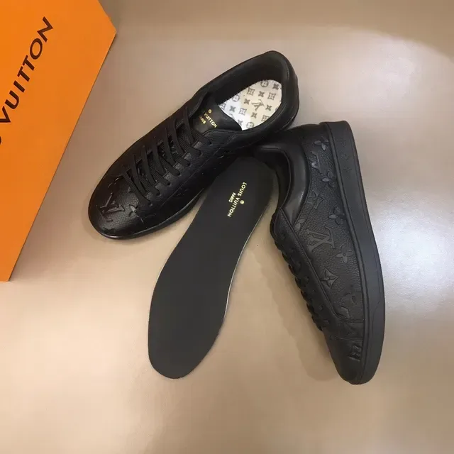 Louis Vuitton LV Trainer Black Embossed Monogram Leather Low-Top Lace-Up Lifestyle Sneakers 8