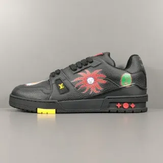 Louis Vuitton LV Trainer Black Graphic Appliqué Lifestyle Sneakers