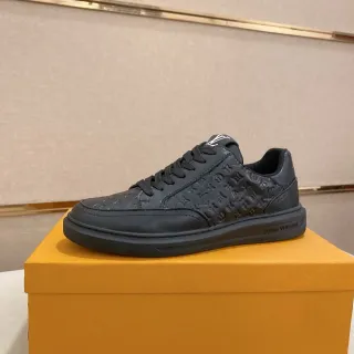 Louis Vuitton LV Trainer Black Monogram-Embossed Leather Low-Top Lifestyle Sneakers
