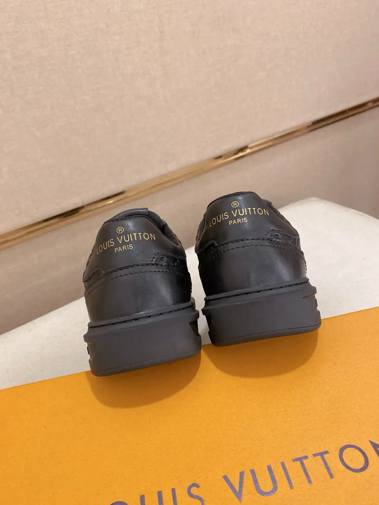 Louis Vuitton LV Trainer Black Monogram-Embossed Leather Low-Top Lifestyle Sneakers 3