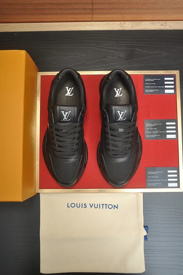 Louis Vuitton LV Trainer কালো মোনোগ্রামড রাবার সোল মিশ্রিত মেশ এবং লেদার আপার লাইফস্টাইল স্নিকার 5