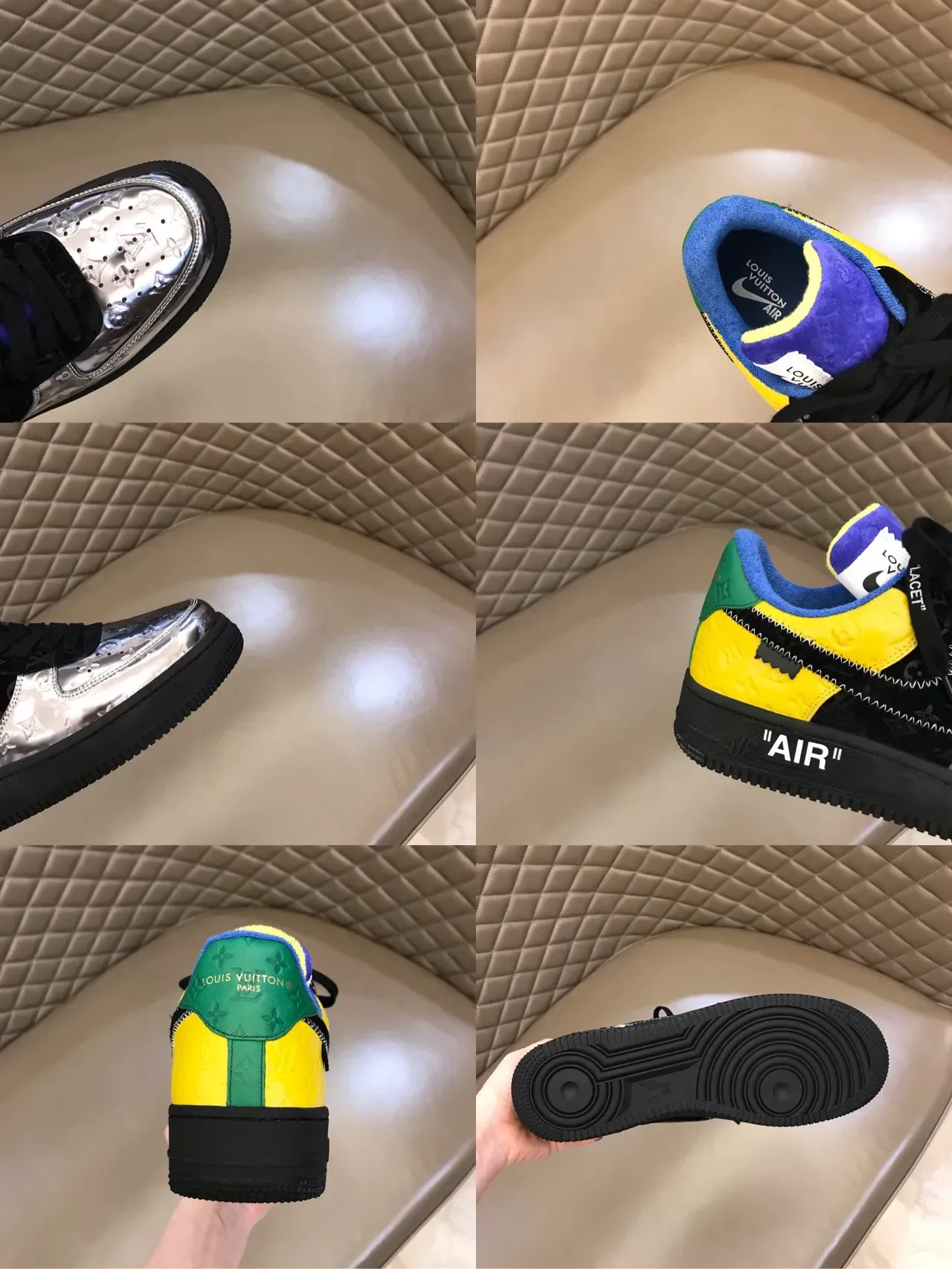Louis Vuitton LV Trainer Zapatillas Lifestyle Negras Multicolor Metálicas Perforadas en la Punta de Ante Etiqueta del Talón 2