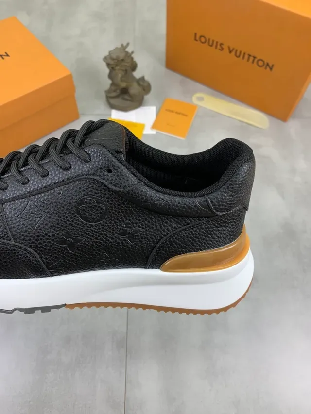Louis Vuitton LV Trainer Black White Embossed Monogram Leather Chunky Platform Sole Lifestyle Sneakers 4