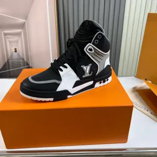 Louis Vuitton LV Trainer Zapatillas Lifestyle Negro y Blanco de Alto Monogram