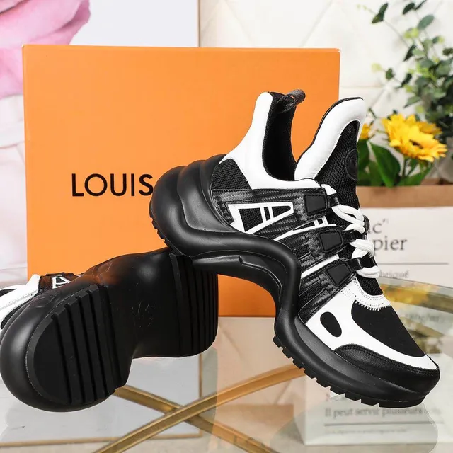 Louis Vuitton LV Trainer Black White High-Top Sole Chunky Sneakers 2