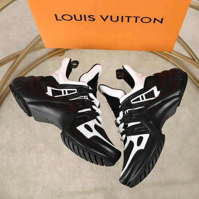 Louis Vuitton LV Trainer Black White High-Top Sole Chunky Sneakers 4