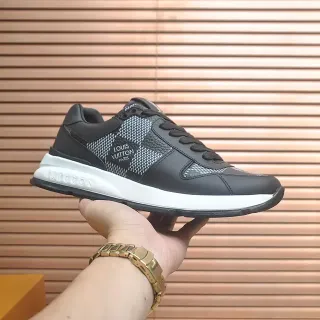 Louis Vuitton LV Trainer Black White Low-Top Leather-Mesh Hybrid Lifestyle Sneakers