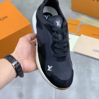 Louis Vuitton LV Trainer Zapatillas Lifestyle Negro Blanco Low-Top Material Mixto