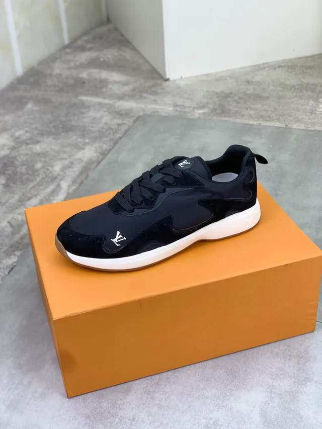 Louis Vuitton LV Trainer Black White Low-Top Mixed-Material Lifestyle Sneakers 4