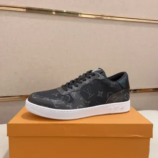 Louis Vuitton LV Trainer Black White Monogrammed Leather Low-Top Lifestyle Sneakers