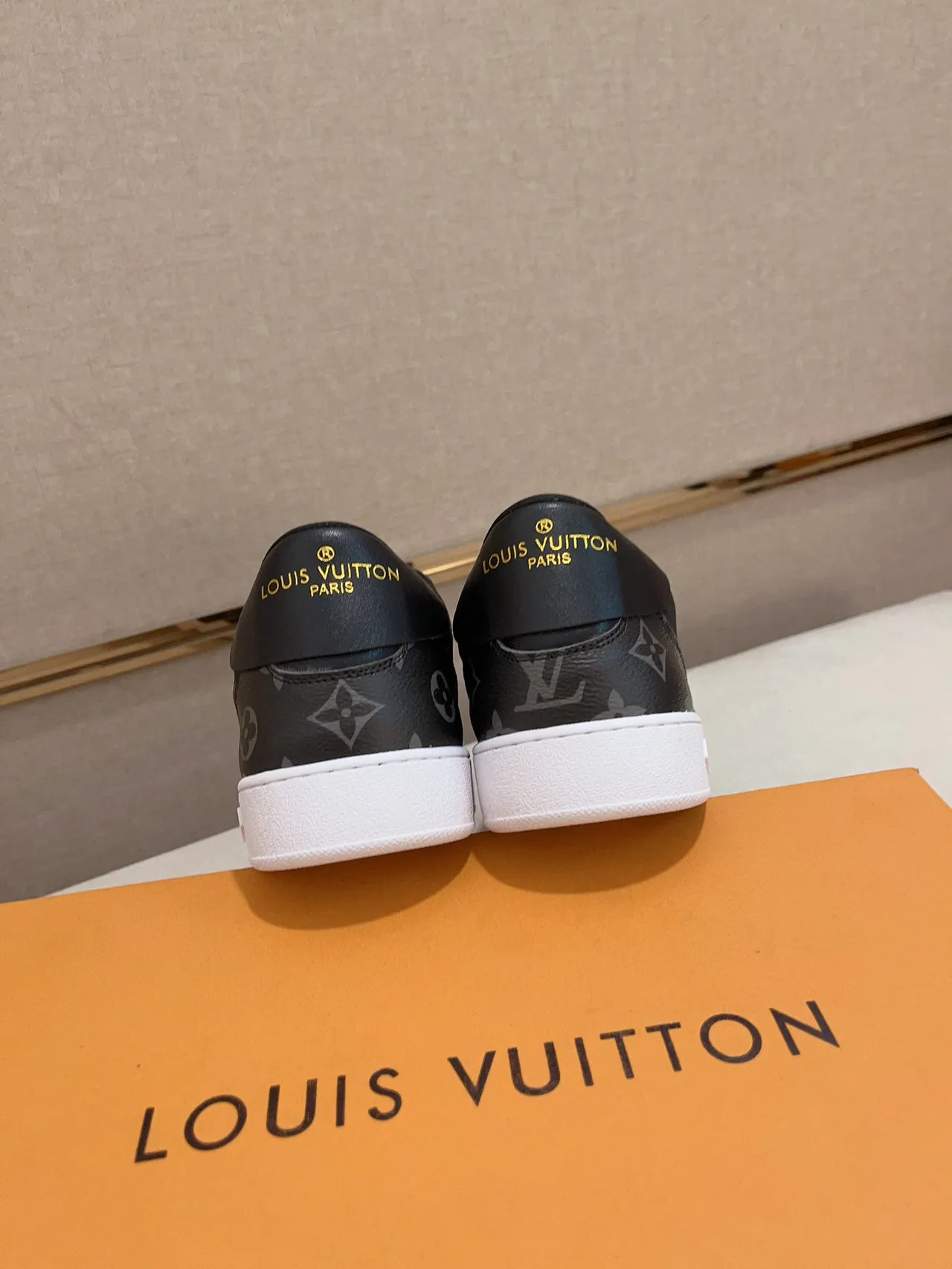 Louis Vuitton LV Trainer Black White Monogrammed Leather Low-Top Lifestyle Sneakers 3