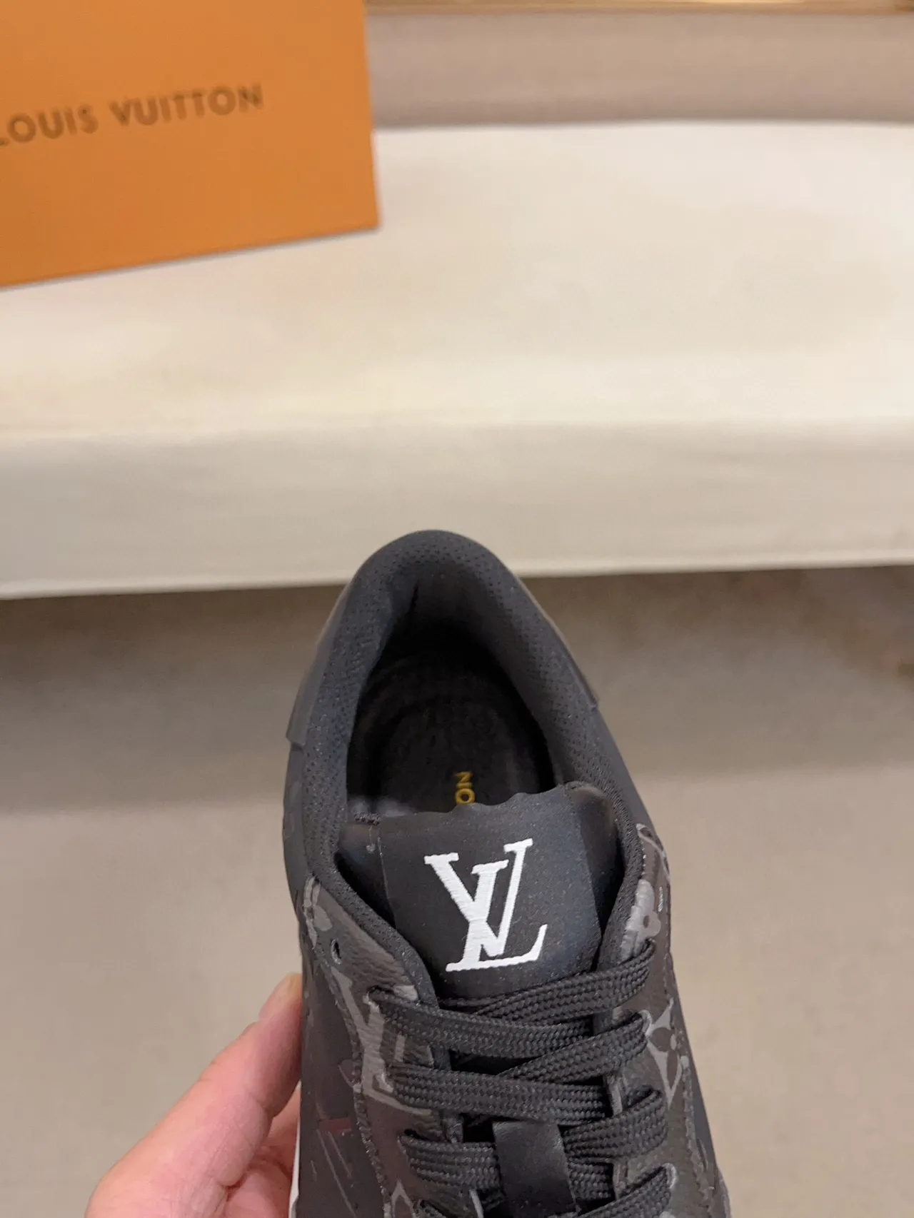 Louis Vuitton LV Trainer Black White Monogrammed Leather Low-Top Lifestyle Sneakers 5