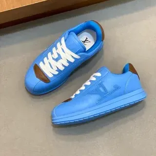 Louis Vuitton LV Trainer azul marrón low-top monogram bordado zapatillas lifestyle