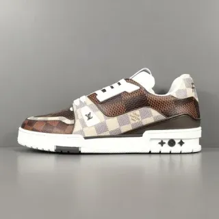 Louis Vuitton LV Trainer Brown Beige Monogram Canvas Chunky Platform Sole Lifestyle Sneakers