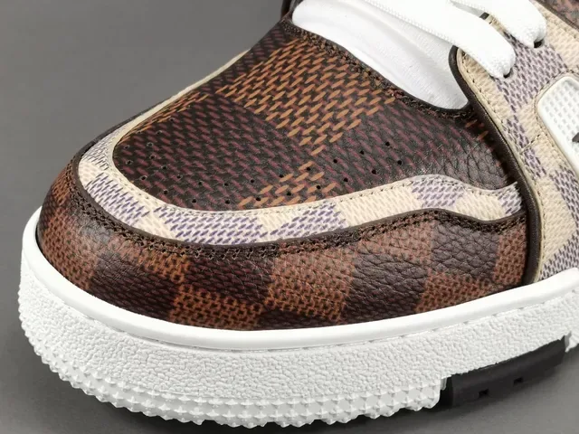 Louis Vuitton LV Trainer Brown Beige Monogram Canvas Chunky Platform Sole Lifestyle Sneakers 9