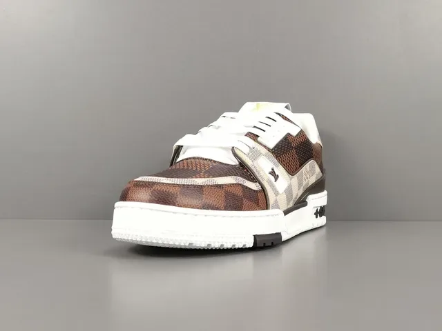 Louis Vuitton LV Trainer Brown Beige Monogram Canvas Chunky Platform Sole Lifestyle Sneakers 15