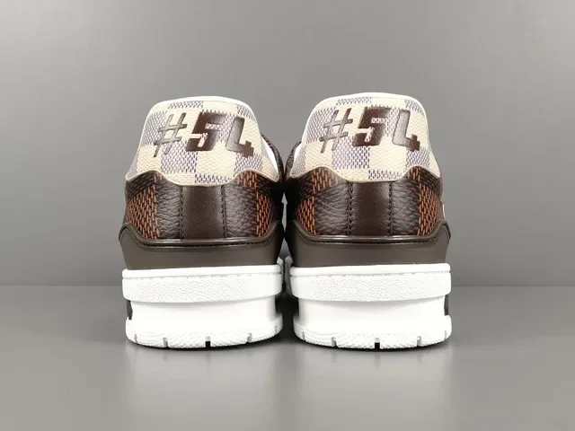 Louis Vuitton LV Trainer Brown Beige Monogram Canvas Chunky Platform Sole Lifestyle Sneakers 17