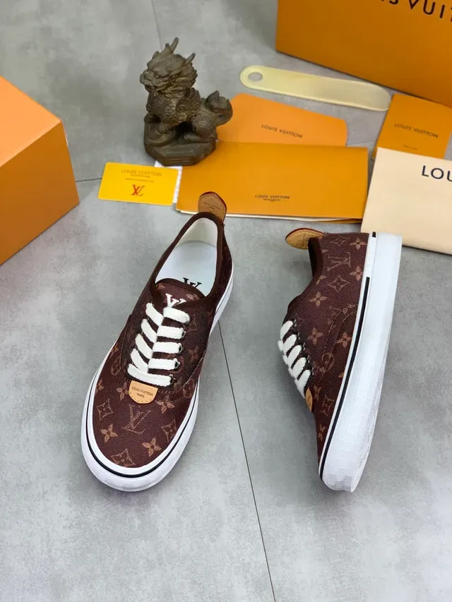 Louis Vuitton LV Trainer Brown White Monogram Canvas Low-Top Lifestyle Sneakers 6