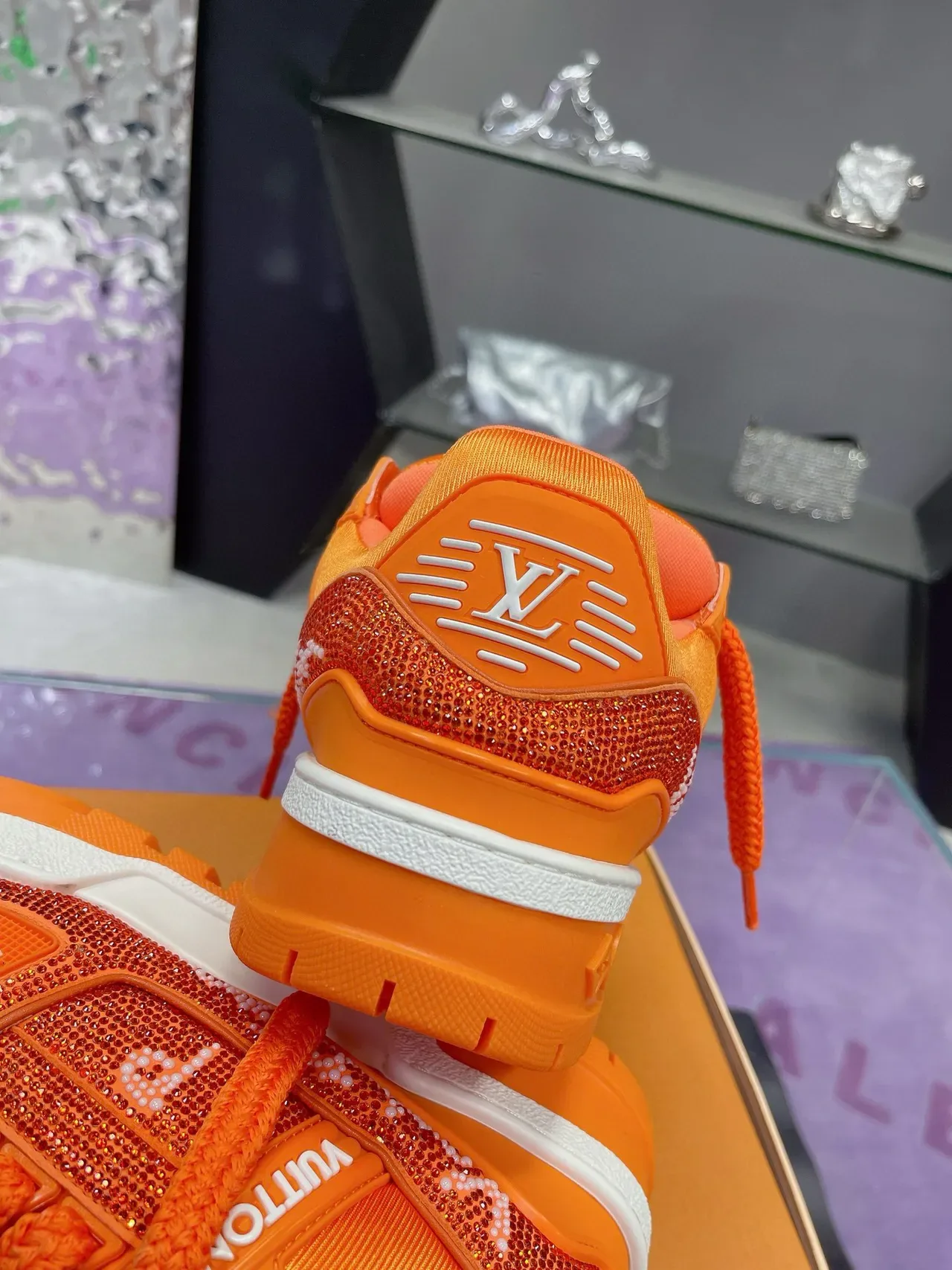 Louis Vuitton LV Trainer Crystal Orange Lifestyle Sneakers 7