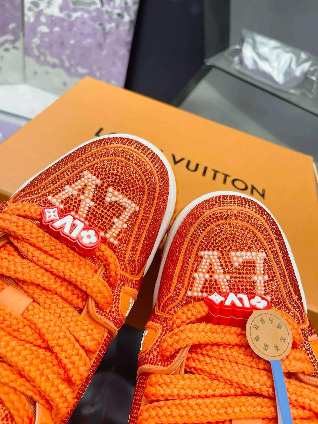 Louis Vuitton LV Trainer Crystal Orange Lifestyle Sneakers 8