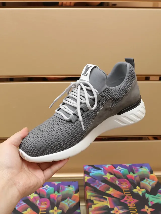 Louis Vuitton LV Trainer Gris Blanc Upper en Tricot Low-Top Lifestyle Sneakers 2