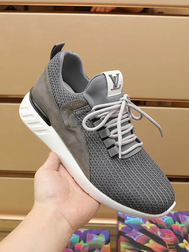 Louis Vuitton LV Trainer Gris Blanc Upper en Tricot Low-Top Lifestyle Sneakers 7