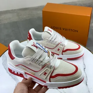 Louis Vuitton LV Trainer zapatillas lifestyle off-white y rojo