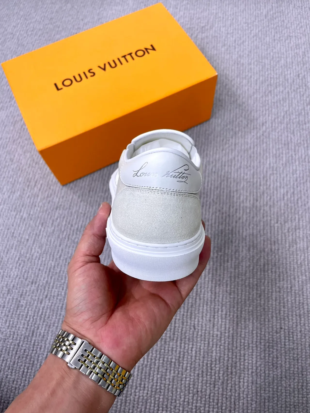 Louis Vuitton LV Trainer Off-White Monogram Canvas Slip-On Lifestyle Sneakers 3