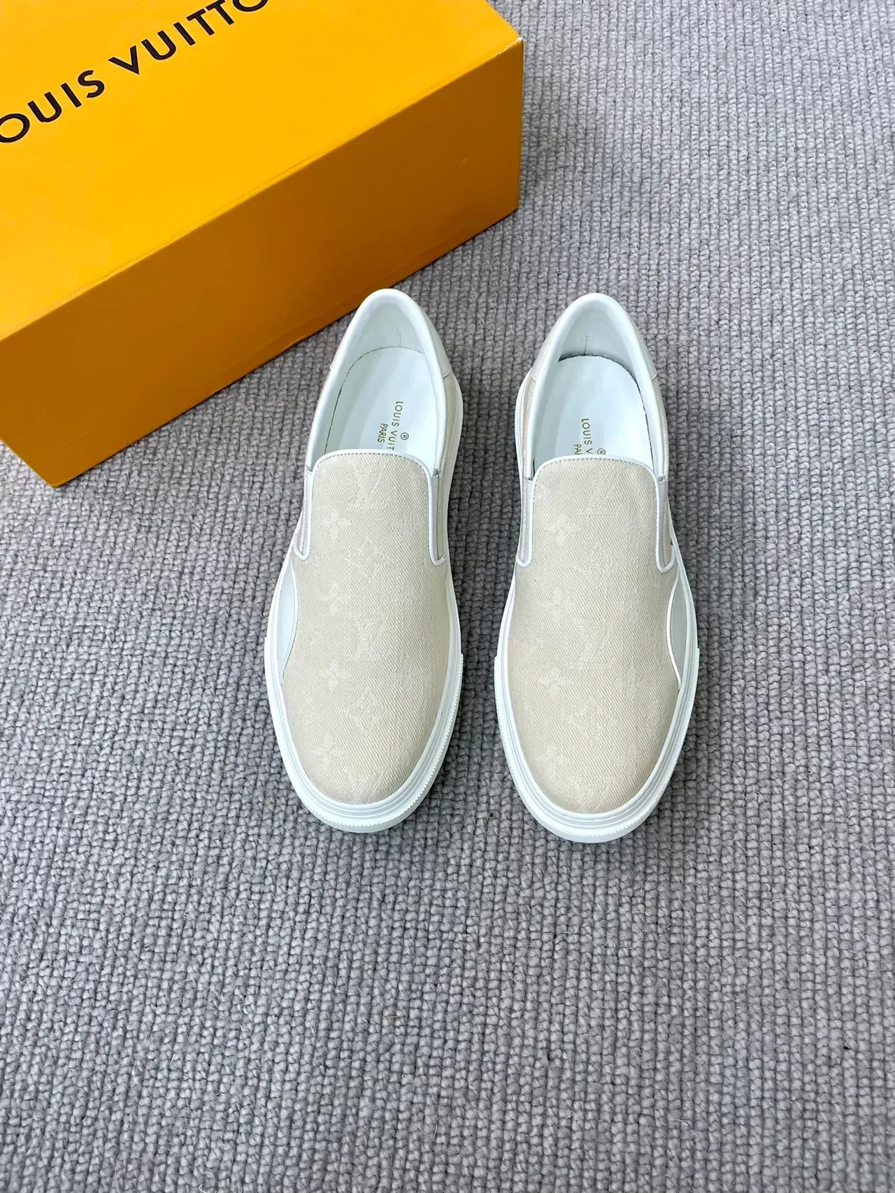 Louis Vuitton LV Trainer Off-White Monogram Canvas Slip-On Lifestyle Sneakers 5