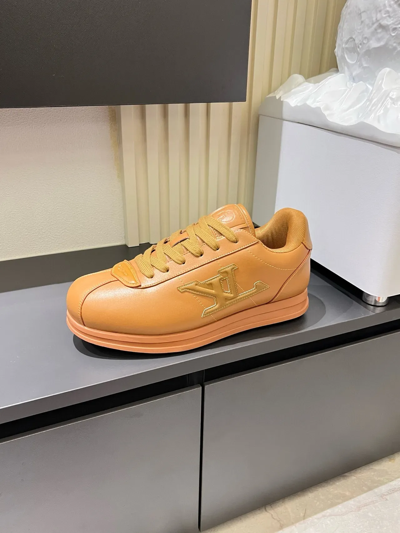Louis Vuitton LV Trainer Tan Leather Lifestyle Sneakers 5