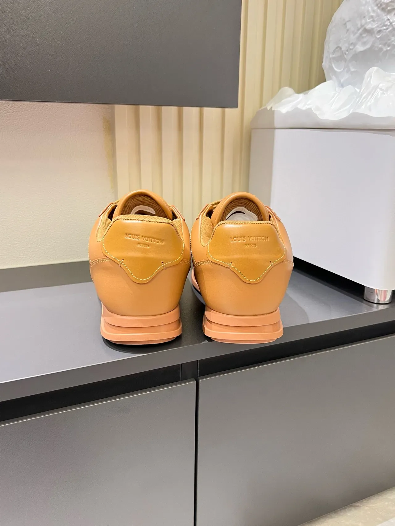 Louis Vuitton LV Trainer Tan Leather Lifestyle Sneakers 9